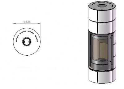Дровяная печь EMBER Оля 1 G black