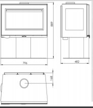 Стальной камин PANADERO Harmonie Trivision