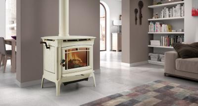 Дровяная печь HERGOM Manchester (кремовая эмаль)