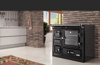 Дровяная печь HERGOM Saja 8 хром регул.решетка, керамический верх