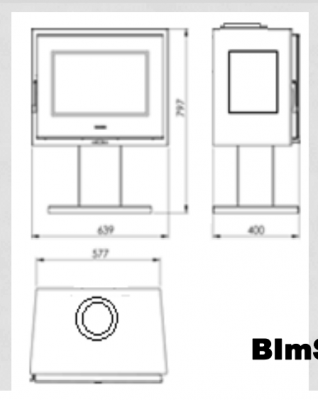 Стальной камин PANADERO Atlantic Trivision