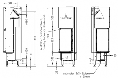 Каминная топка SPARTHERM Arte 2LRh-66 — купить с доставкой