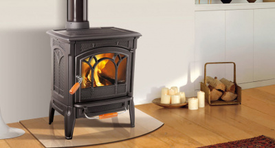 Дровяная печь HERGOM CRAFTSBURY, эмалирована в коричневый цвет Hergom