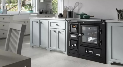 Дровяная печь HERGOM Saja 8 хром регул.решетка, керамический верх