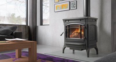 Дровяная печь HERGOM SHELBURNE черная